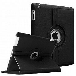 iPad 2 3 4 case. MOCA 360°Degree Rotating PU Leather Smart Flip Case Cover for Apple iPad 2 3 4 flip (Black)