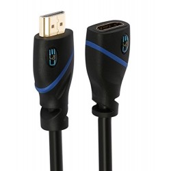 C&E CNE571881 Male to Female HDMI Cable with Ethernet (Black)