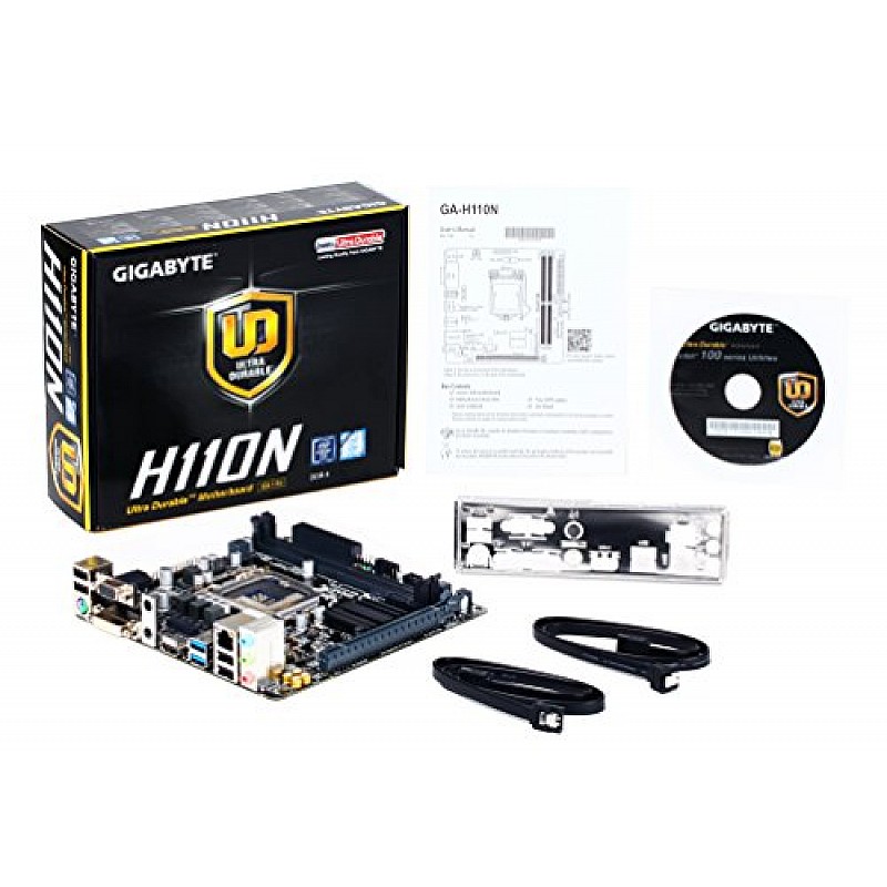 Gigabyte GA-H110M-H M-ATX Motherboard with Realtek GbE LAN, 6th and 7th Gen Intel Processor Support 