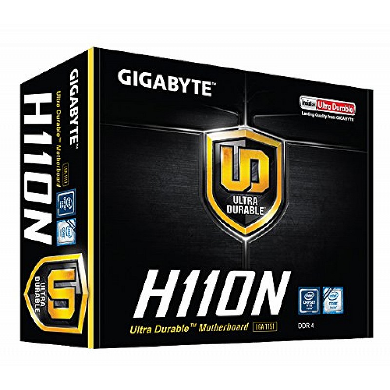 Gigabyte GA-H110M-H M-ATX Motherboard with Realtek GbE LAN, 6th and 7th Gen Intel Processor Support 