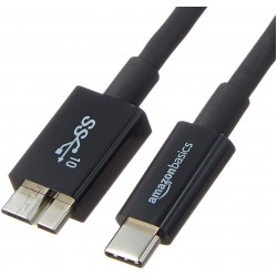 USB Type-C to Micro-B 3.1 Gen2 Cable - 3 Feet (0.9 Meters) - Black