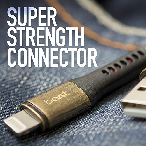 boAt Extra Tough USB A to Lightning Cable, Apple MFI Approved For Apple iPhone/iPod, 1 Meter (3.3 Feet) –(Denim) boAt Extra Tough USB A to Lightning Cable, Apple MFI Approved For Apple iPhone/iPod, 1 Meter (3.3 Feet) –(Denim)