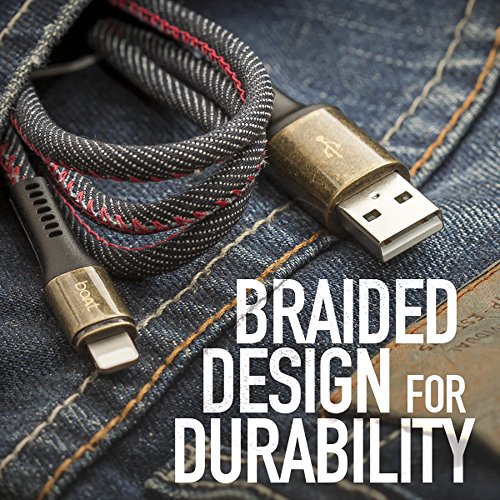 boAt Extra Tough USB A to Lightning Cable, Apple MFI Approved For Apple iPhone/iPod, 1 Meter (3.3 Feet) –(Denim) boAt Extra Tough USB A to Lightning Cable, Apple MFI Approved For Apple iPhone/iPod, 1 Meter (3.3 Feet) –(Denim)