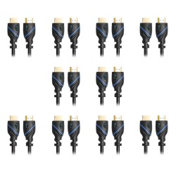 C&E CNE623085 (8 Feet/2.4 Meters) High Speed HDMI Cable Male to Male with Ethernet and Audio Return (10 Pack) (Black)