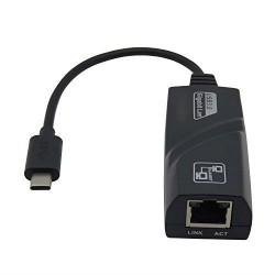 Laprite USB 3.1 Male Type-C to LAN Port RJ45 10/100/1000 MBps Gigabit Ethernet Network Adapter Connector for MacBook