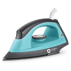 Orient Electric DIFP10BP Fabric Press Dry Iron (Black and Blue)