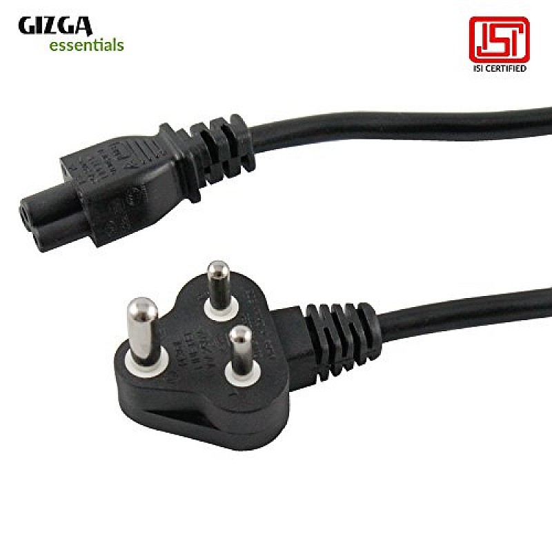 Gizga Essentials Laptop Power Cable Cord- 3 Pin Adapter 1 Meter 3.3 Feet