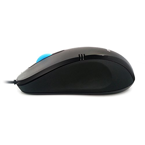 Amkette Kwik Pro Wired Optical USB Mouse with 3 Button – Black Amkette Kwik Pro Wired Optical USB Mouse with 3 Button – Black