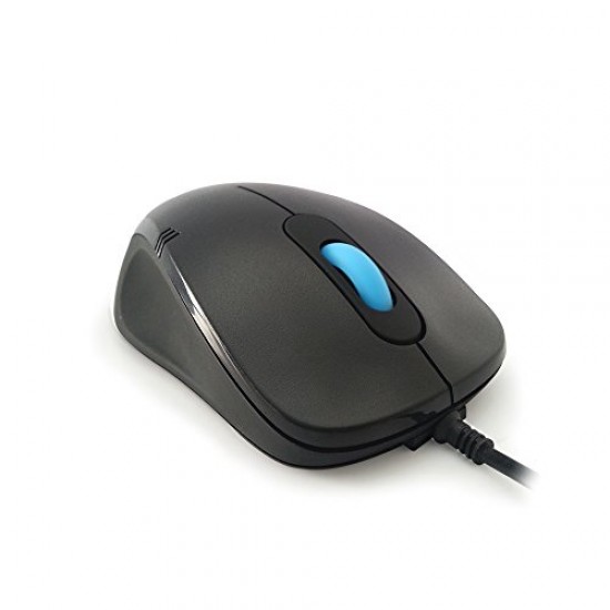 Amkette Kwik Pro Wired Optical USB Mouse with 3 Button – Black