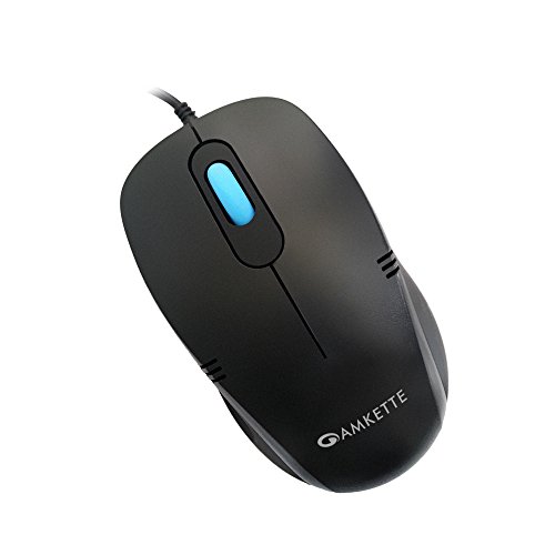 Amkette Kwik Pro Wired Optical USB Mouse with 3 Button – Black Amkette Kwik Pro Wired Optical USB Mouse with 3 Button – Black