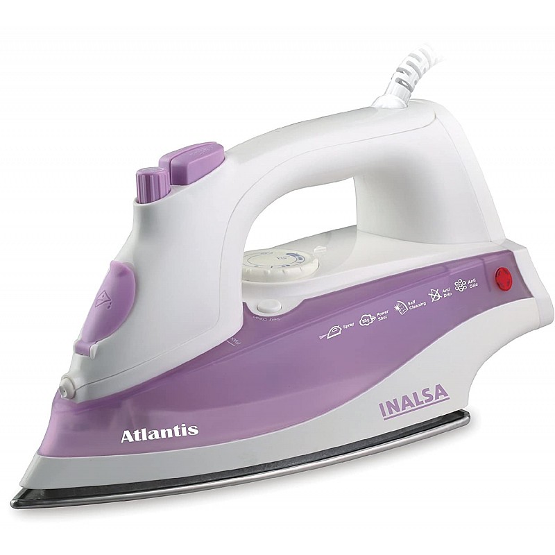 Inalsa Atlantis 1400-Watt Steam Iron (White and Purple)