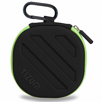  TIZUM Earphone Carrying Case Multi Purpose Pocket Storage Case (Black)