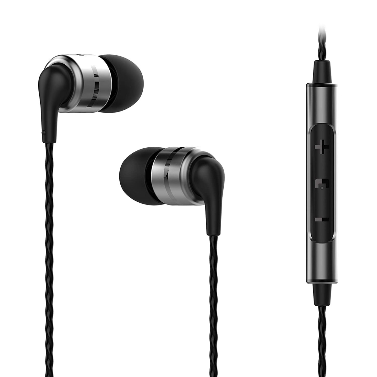 SoundMagic E80C in Ear Isolating Earphones with Microphone Black (Gunmetal)