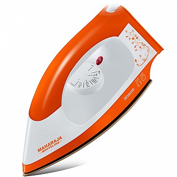 Maharaja Whiteline Blossom DI-114 1000-Watt Dry Iron (Saffron/White)