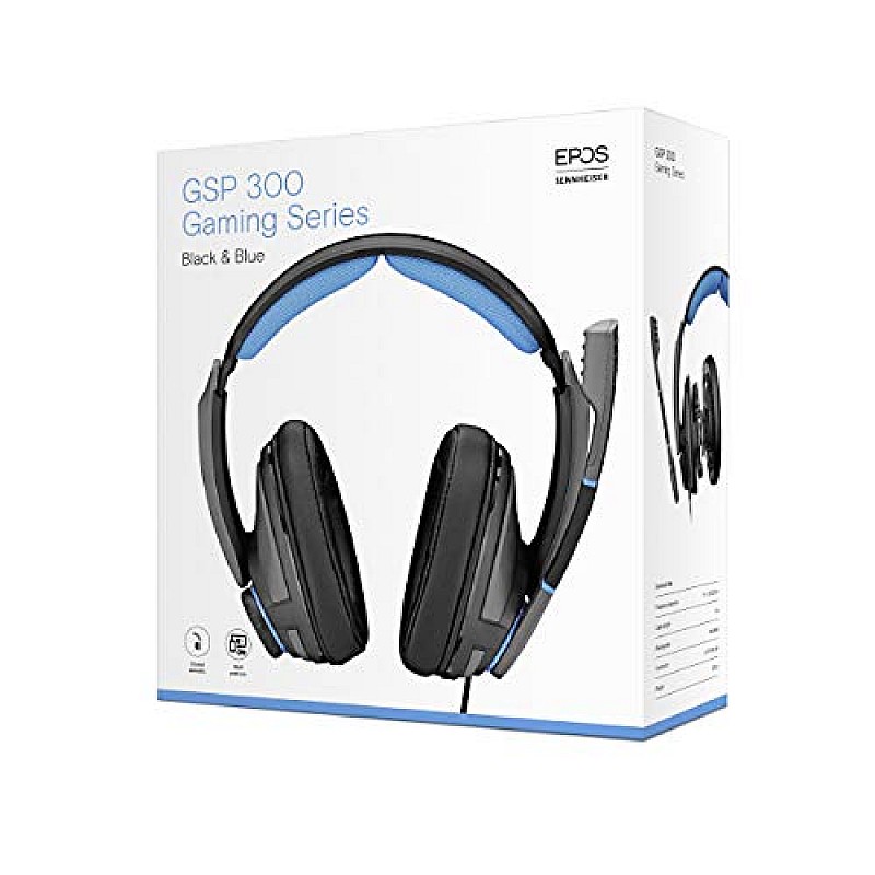 EPOS Sennheiser GSP 300 Headset with Noise-Cancelling Mic, Flip-to-Mute, Comfortable Memory Foam Ear Pads