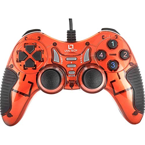 Live Tech GP01 Turbo Double Vibration Motor USB Wired Gamepad Versatile Controls (Red) Live Tech GP01 Turbo Double Vibration Motor USB Wired Gamepad Versatile Controls (Red)