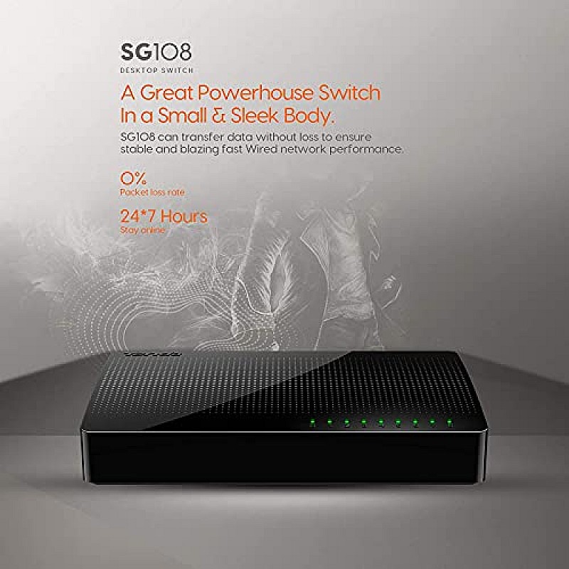 Tenda SG108 10/100/1000Mbps 8 Port Gigabit Desktop Switch