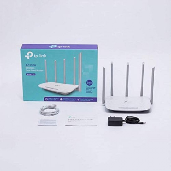 TP-Link Archer C60 AC1350 Dual Band Wireless, Wi-Fi Speed Up to 867 Mbps/5 GHz + 300 Mbps/2.4 GHz