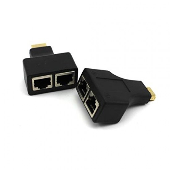 Generic CAT-5E/6 Up To 30M 1080p HDMI Double Port Network Cable Extender