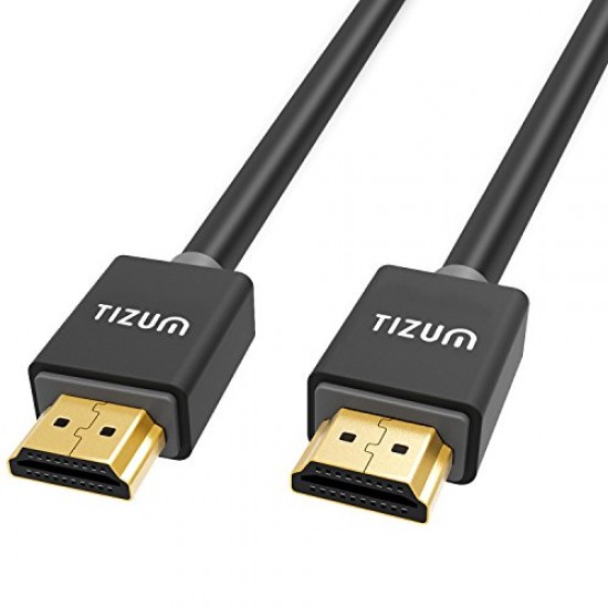 Tizum High Speed HDMI Cable Ultra- HDMI 2.0 -Gold Plated-High Speed Data 18Gbps 3D 4K HD 2160p 1.5-Meter