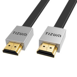Tizum Fusion Gold Plated Flat 3M High Speed HD 1080p HDMI Black Cable
