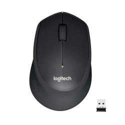 Logitech M331 Silent Plus Wireless Mouse, 2.4GHz with USB Nano Receiver (Black)