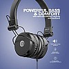 MuveAcoustics Impulse MA-1500SB Wired On-Ear Headphones with Microphone (Steel Black)