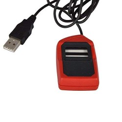 SAFRON MORPHO MSO 1300 E2 Fingerprint Scanner with USB Support (3x1.5-Inches, Red and Black)- ~