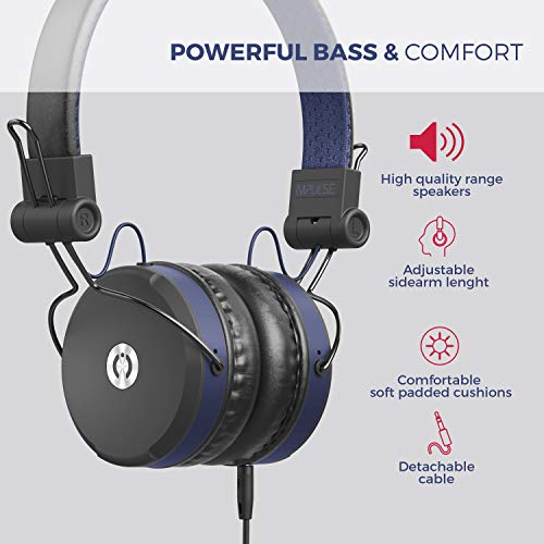 MuveAcoustics Impulse MA-1500FB Wired On-Ear Headphones with Microphone (Flagship Blue) MuveAcoustics Impulse MA-1500FB Wired On-Ear Headphones with Microphone (Flagship Blue)