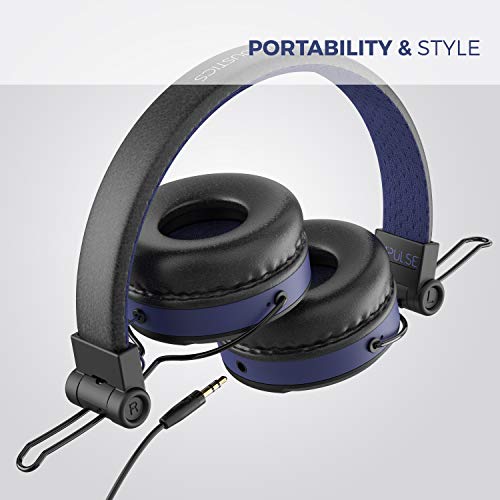 MuveAcoustics Impulse MA-1500FB Wired On-Ear Headphones with Microphone (Flagship Blue) MuveAcoustics Impulse MA-1500FB Wired On-Ear Headphones with Microphone (Flagship Blue)