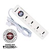 Honeywell Platinum 4 Out Surge Protector with Master Switch (White) 