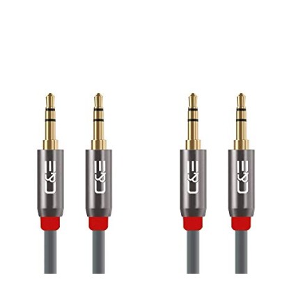 C&E CNE47203 15 FT(4.5 M) 3.5mm Aux Male to Male Extension Cable Grey C&E CNE47203 15 FT(4.5 M) 3.5mm Aux Male to Male Extension Cable Grey
