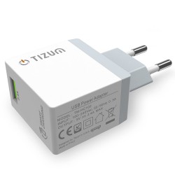 Tizum Quick Smart USB 2.4A Single Travel Wall Charger
