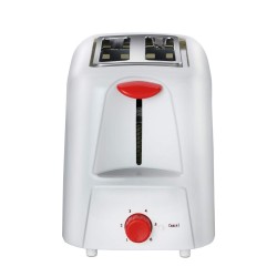 Maharaja Whiteline Viva 750-Watt Pop-up Toaster (Red and White)