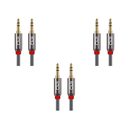 C&E CNE47166 10 FT(3 M) 3.5mm Aux Male to Male Audio Cable Grey C&E CNE47166 10 FT(3 M) 3.5mm Aux Male to Male Audio Cable Grey
