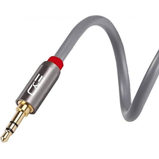 C&E CNE47166 10 FT(3 M) 3.5mm Aux Male to Male  Audio Cable Grey