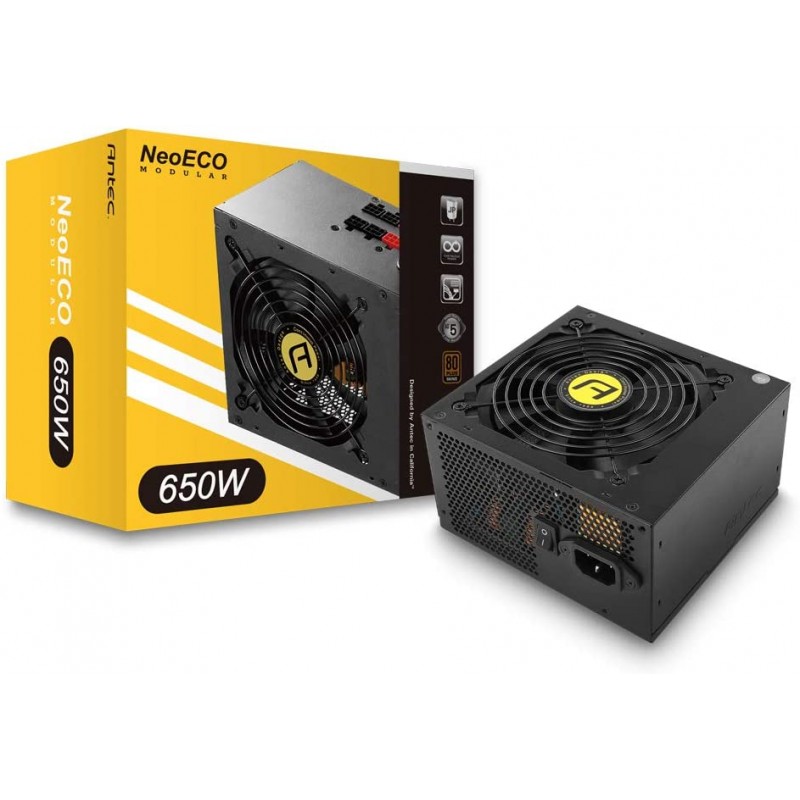 Antec NeoEco 650M 80 Plus Bronze Certified 650 Watt Modular Gaming Power Supply