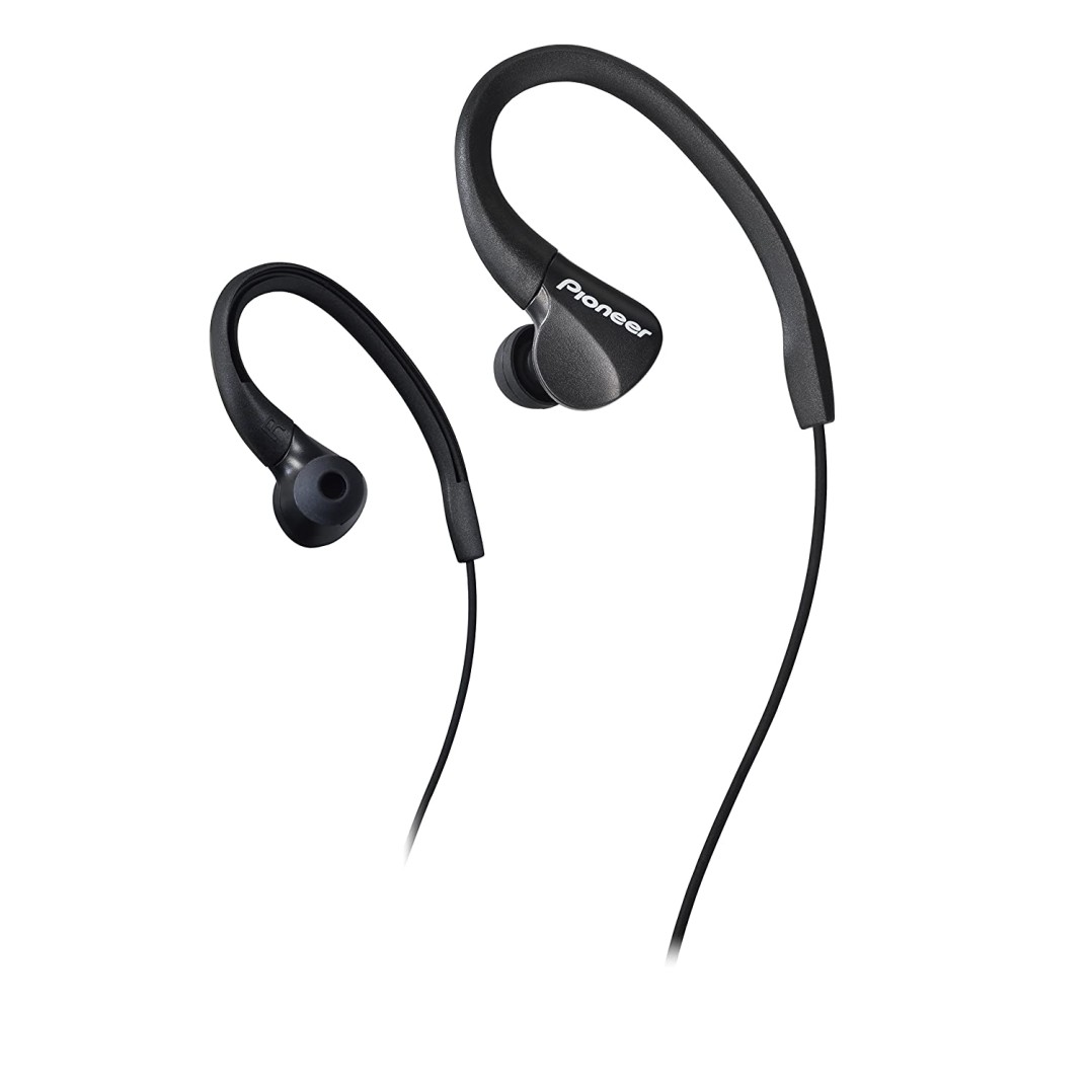 Pioneer Ironman Sweat Resistant Sport SE-E3 Earphone Earbuds/Drip-Proof (Black)