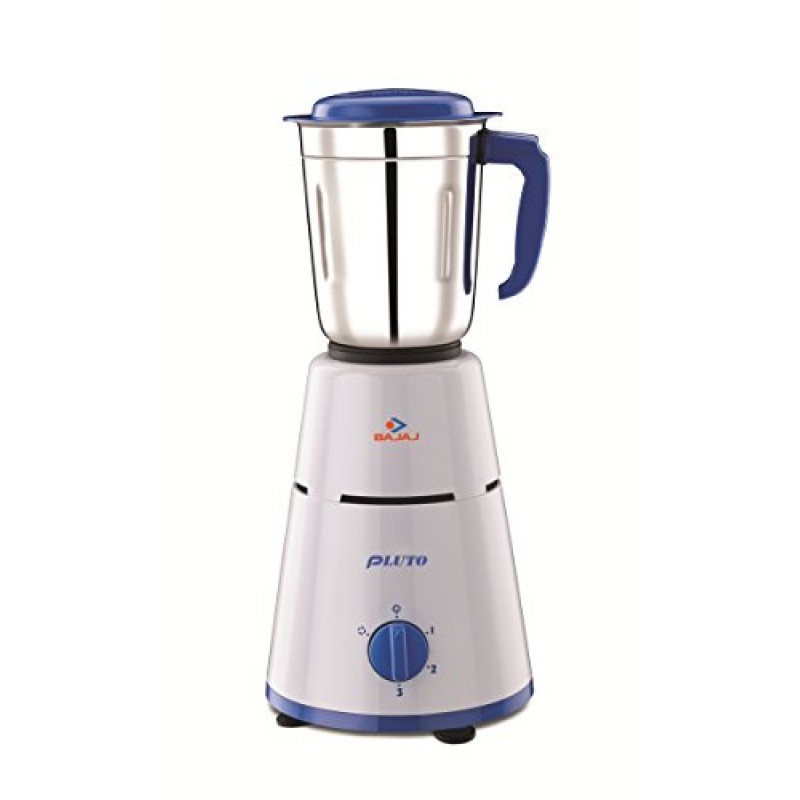 Bajaj Pluto Mixer Grinder, 500W, 3 Jars (White)