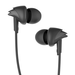 boAt BassHeads 100 in-Ear Headphones with Mic (Black) Without Box