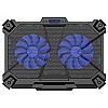 Cosmic Byte Comet Laptop Cooling Pad, Dual 120 mm Fans, LED Lights, Fan Speed Adjustment, USB Ports, Support Upto 17" Laptops (Blue)