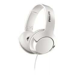 Philips SHL3175WT Bass+ Headphones with Mic (White)