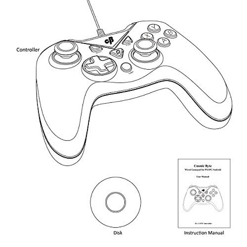 Cosmic Byte C1070T Interstellar Wired Gamepad for PC PS3 Android support for Windows