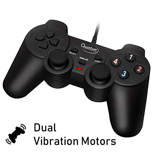 Quantum QHM7468 USB Gamepad with Dual Vibration (Black) Quantum QHM7468 USB Gamepad with Dual Vibration (Black)