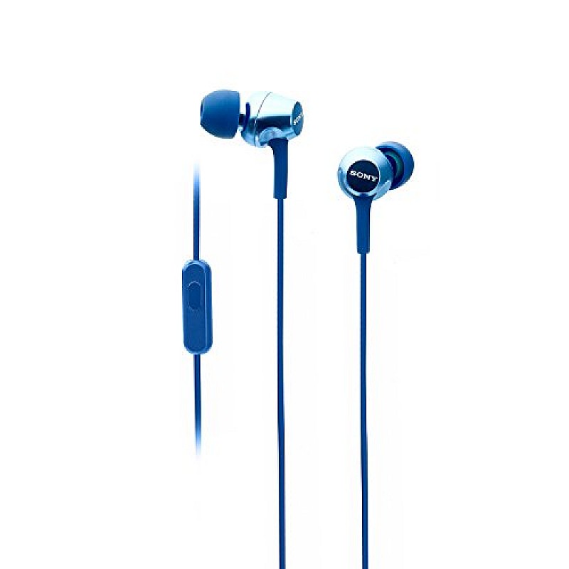 Sony MDR-EX255AP Wired in-Ear Headphones (Blue)