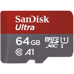 SanDisk 64GB Class 10 microSDXC Memory Card with Adapter (SDSQUAR-064G-GN6MA)
