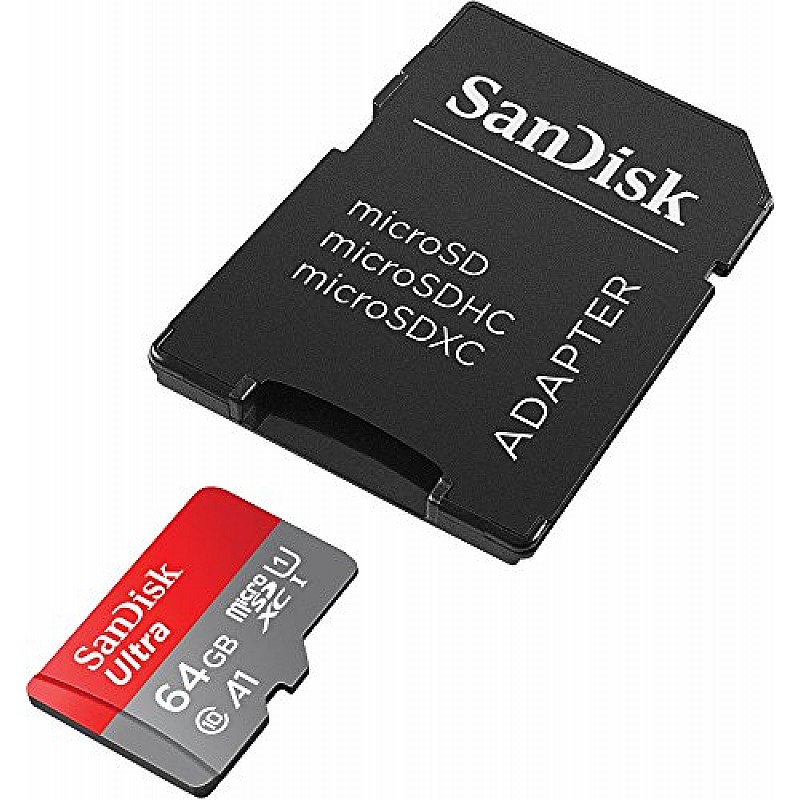 SanDisk 64GB Class 10 microSDXC Memory Card with Adapter (SDSQUAR-064G-GN6MA)