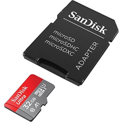Sandisk U1 A1 98Mbps 16GB Ultra MicroSDHC (MicroSD) Memory Card with Adapter Sandisk U1 A1 98Mbps 16GB Ultra MicroSDHC (MicroSD) Memory Card with Adapter