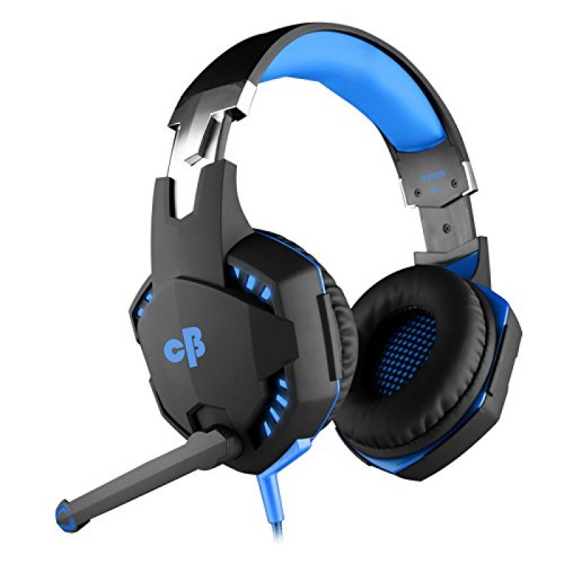 Cosmic Byte Kotion Each Over the Ear Headsets with Mic & LED - G2000 Edition (Blue, Rubberized Texture)