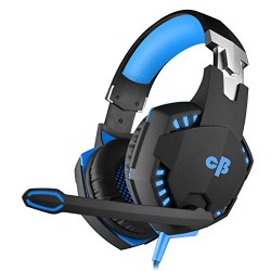 Cosmic Byte Kotion Each Over the Ear Headsets with Mic & LED - G2000 Edition (Blue, Rubberized Texture)